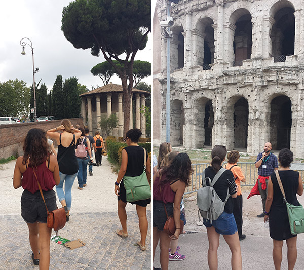 Graduate student walk around Rome